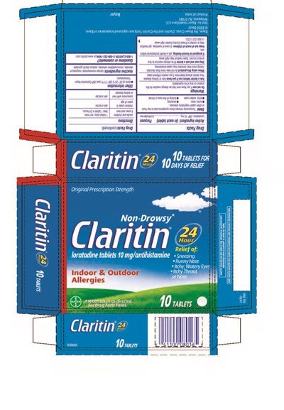 Carton Label 10 Count (Claritin Tablets 10mg 10ct Carton Project Fortify Fc006902 Reduced)